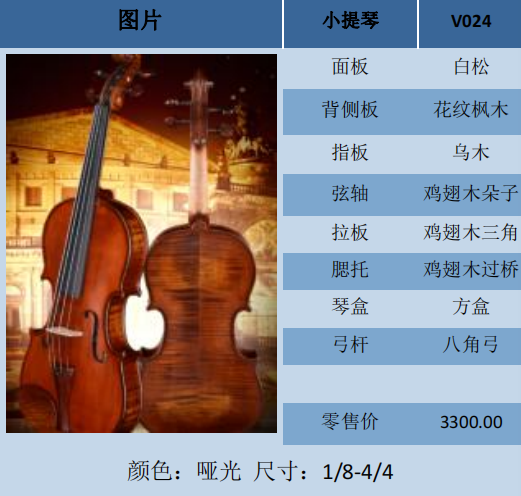 斯托立克拉克小提琴V024